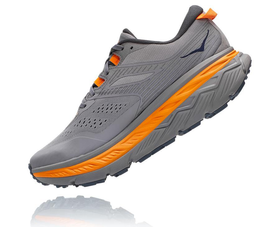 Trail Shoes Mens - Hoka One One Stinson Atr 6 - Grey - JCLPYNK-04